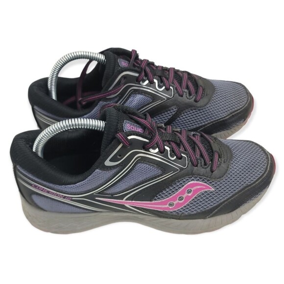 Saucony Cohesion II React2U Women’s Running Shoes Gray Black Pink Sneakers 9W - Picture 1 of 9